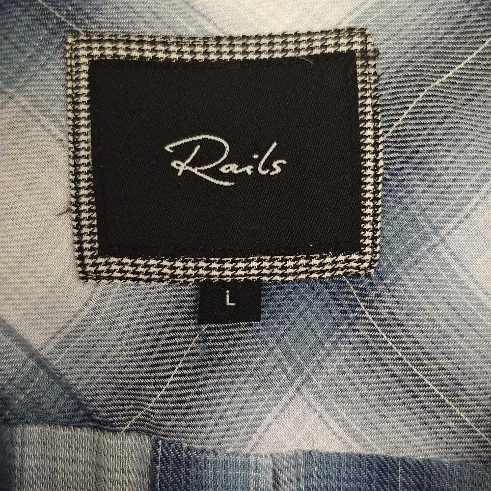 Rails Flannel Shadow Plaid Button Front Shirt Siz… - image 3